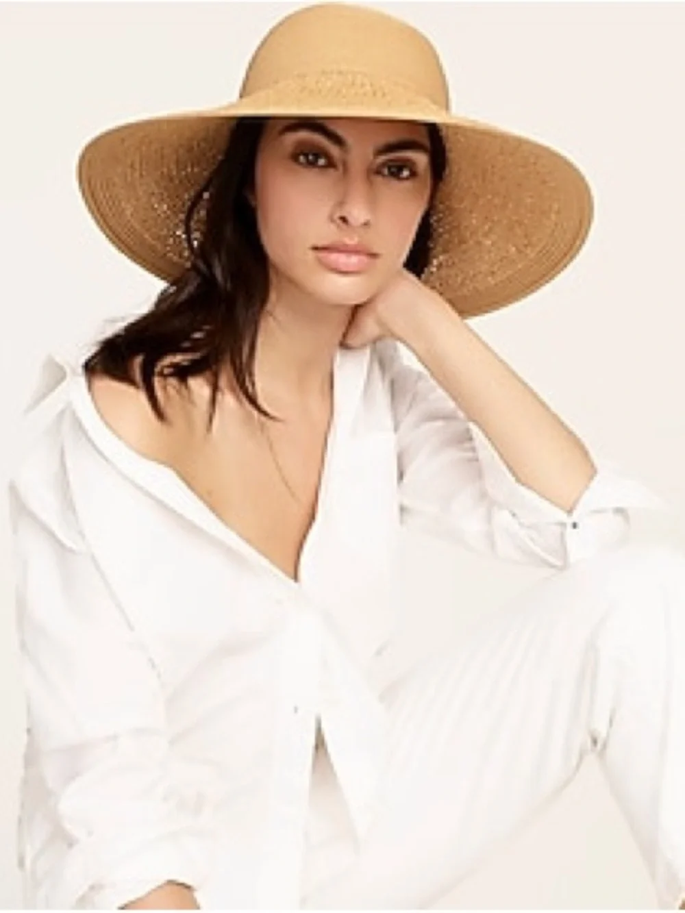 J. Crew Tan Paper Sun Hat